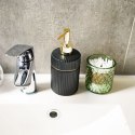 Dozownik do mydła płynu naczyń na mydło ceramiczny czarny GOLD 400ml VILDE 569346-C