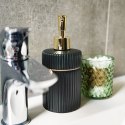 Dozownik do mydła płynu naczyń na mydło ceramiczny czarny GOLD 400ml VILDE 569346-C