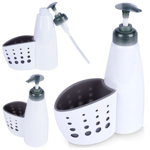 Dozownik płynu do naczyń z pojemnikiem na gąbkę biały 370ml ALPINA 569050