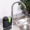Dozownik płynu do naczyń z pojemnikiem na gąbkę ceramiczny czarny 350ml HIT 569543