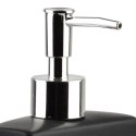 Dozownik płynu do naczyń z pojemnikiem na gąbkę ceramiczny czarny 350ml VILDE 530719