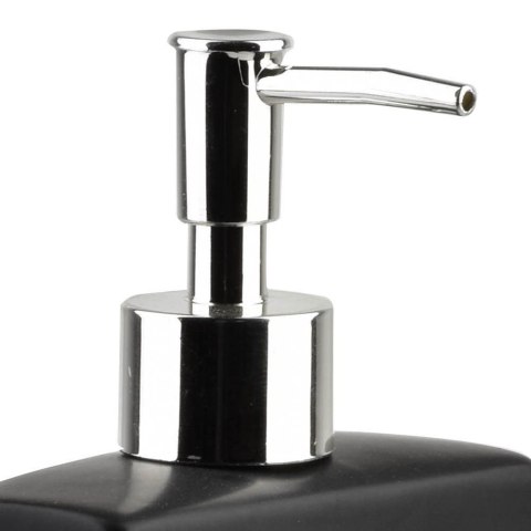 Dozownik płynu do naczyń z pojemnikiem na gąbkę ceramiczny czarny 350ml VILDE 530719