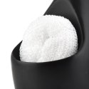 Dozownik płynu do naczyń z pojemnikiem na gąbkę ceramiczny czarny 360ml VILDE 530722