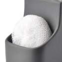 Dozownik płynu do naczyń z pojemnikiem na gąbkę ceramiczny szary 350ml VILDE 530720