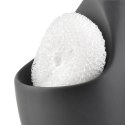 Dozownik płynu do naczyń z pojemnikiem na gąbkę ceramiczny szary 360ml VILDE 530723