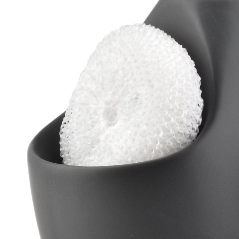 Dozownik płynu do naczyń z pojemnikiem na gąbkę ceramiczny szary 360ml VILDE 530723