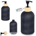 Dozownik szklany do mydła płynu do naczyń na mydło czarny 400ml VILDE 568001
