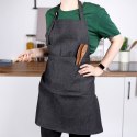 Fartuch kuchenny bawełniany czarny wiązany fartuszek VILDE 259288
