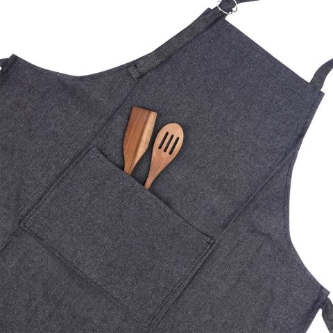 Fartuch kuchenny bawełniany czarny wiązany fartuszek VILDE 259288