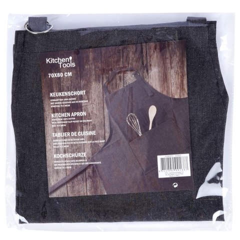 Fartuch kuchenny bawełniany czarny wiązany fartuszek VILDE 259288