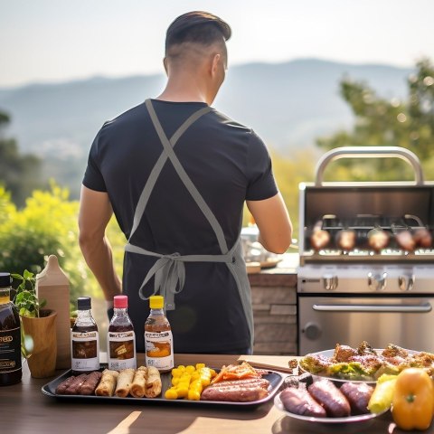 Fartuch kuchenny fartuszek wiązany ORION 960871