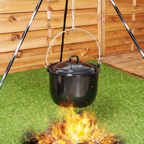 Kociołek węgierski wiszący emaliowany z pokrywką 24cm 7.7L AMBIANCE 259351