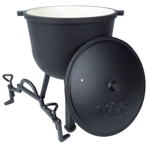 Kociołek żeliwny emaliowany na nóżkach z pokrywką CAST LINE 10L VILDE 199052