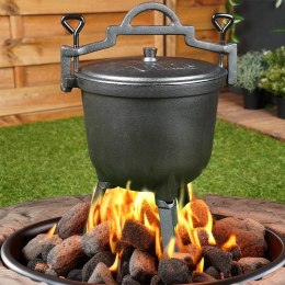 Kociołek żeliwny na ognisko na nóżkach z pokrywką CAST LINE 8L VILDE 199051