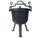 Kociołek żeliwny na ognisko na nóżkach z pokrywką CAST LINE 8L VILDE 199051