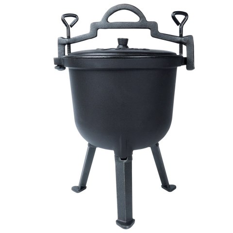 Kociołek żeliwny na ognisko na nóżkach z pokrywką CAST LINE 8L VILDE 199051