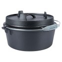 Kociołek żeliwny z pokrywką myśliwski garnek na ognisko 20cm 1.6L VAGGAN 489237