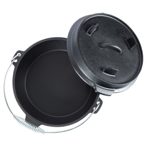 Kociołek żeliwny z pokrywką myśliwski garnek na ognisko 20cm 1.6L VAGGAN 489237