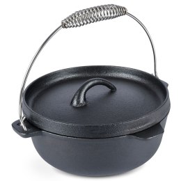 Kociołek żeliwny z pokrywką myśliwski garnek na ognisko 25cm 3.5L VAGGAN 489238