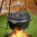 Kociołek żeliwny z pokrywką myśliwski garnek na ognisko 25cm 3.5L VAGGAN 489238