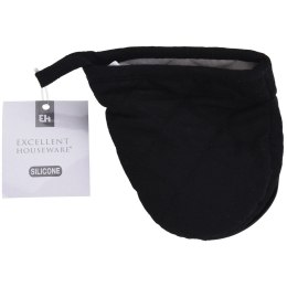 Łapka kuchenna bawełniana z silikonem czarna mini rękawica EXCELLENT HOUSEWARE 152112-C