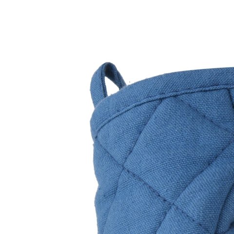 Łapka kuchenna bawełniana z silikonem niebieska mini rękawica EXCELLENT HOUSEWARE 152112-N