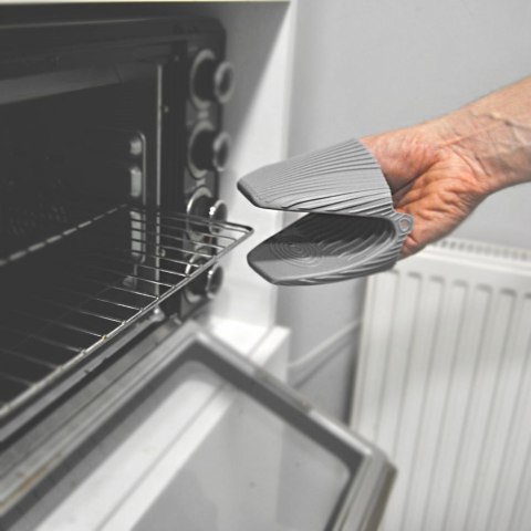 Łapka kuchenna silikonowa szara mini rękawica EXCELLENT HOUSEWARE 152109-S