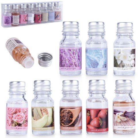 Olejki eteryczne zapachowe do kominka dyfuzora zestaw 8 sztuk VILDE 569679