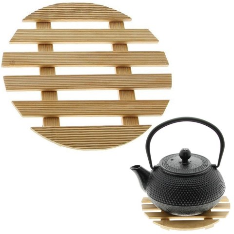 Podstawka pod gorący garnek garnki naczynie podkładka bambusowa 17cm ORION 121508-O