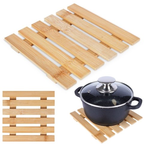 Podstawka pod gorący garnek garnki podkładka bambusowa 17.5x18cm VILDE 139331