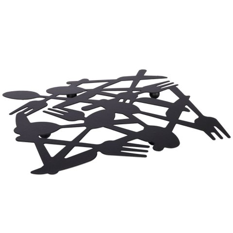 Podstawka pod gorący garnek garnki podkładka metalowa czarna 20x20cm EXCELLENT HOUSEWARE 139142