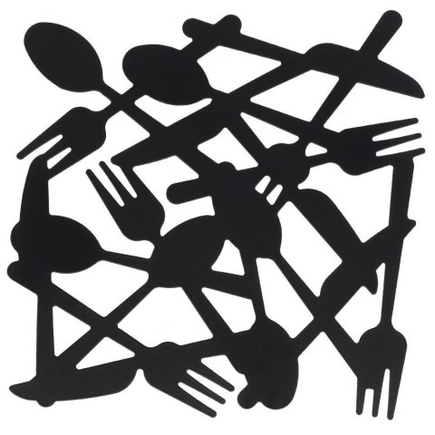 Podstawka pod gorący garnek garnki podkładka metalowa czarna 20x20cm EXCELLENT HOUSEWARE 139142