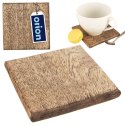Podstawka pod kubek drewniana podkładka pod kubki 10x10cm ORION 710838