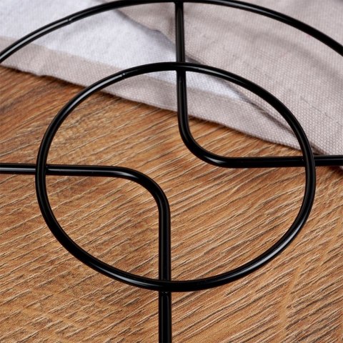 Podstawka podkładka pod gorący garnek garnki metalowa czarna RADKA 23cm ORION 121553