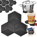 Podstawka silikonowa pod gorące naczynie garnek podkładka czarna 13.5x13.5cm ORION 121574