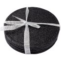 Podstawki podkładki pod kubek kubki czarne 10cm 4 sztuki EXCELLENT HOUSEWARE 139240-C