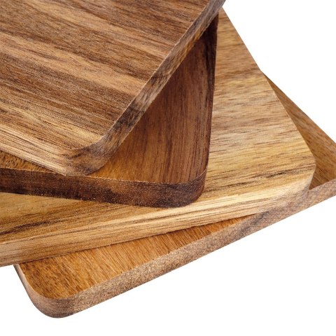 Podstawki podkładki pod kubek kubki drewniane 10x10cm 4 sztuki VILDE 139202