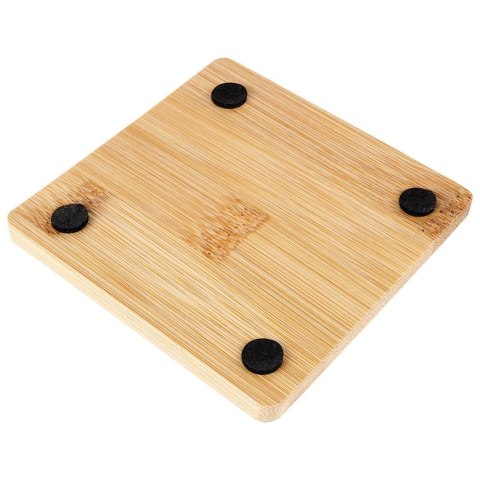 Podstawki podkładki pod kubek kubki drewniane 9.7cm 4 sztuki EXCELLENT HOUSEWARE 139314-K