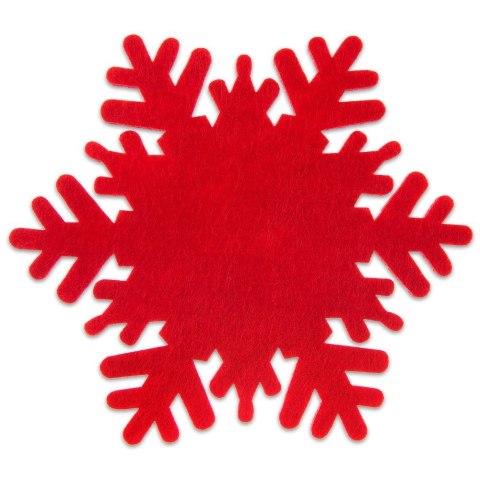 Podstawki podkładki pod kubek kubki filcowe czerwone 13.5cm 6 sztuk ORION 710829