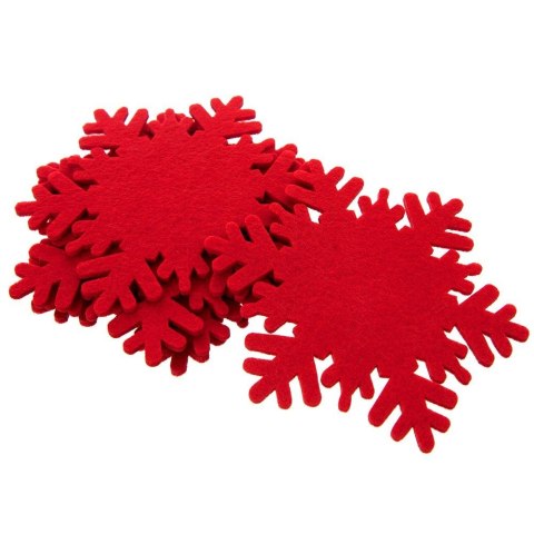 Podstawki podkładki pod kubek kubki filcowe czerwone 13.5cm 6 sztuk ORION 710829