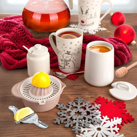 Podstawki podkładki pod kubek kubki filcowe czerwone 13.5cm 6 sztuk ORION 710829