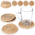Podstawki podkładki pod kubek kubki naturalne 10cm 4 sztuki HOME STYLING COLLECTION 139408