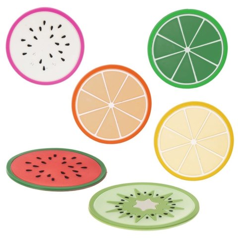 Podstawki podkładki pod kubek kubki owoce 8.5cm 6 sztuk EXCELLENT HOUSEWARE 710823