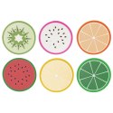 Podstawki podkładki pod kubek kubki owoce 8.5cm 6 sztuk EXCELLENT HOUSEWARE 710823