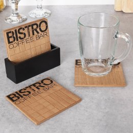 Podstawki podkładki pod kubek kubki ze stojakiem BISTRO 5-ele VILDE 259338