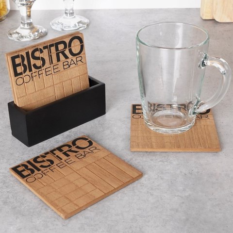 Podstawki podkładki pod kubek kubki ze stojakiem BISTRO 5-ele VILDE 259338