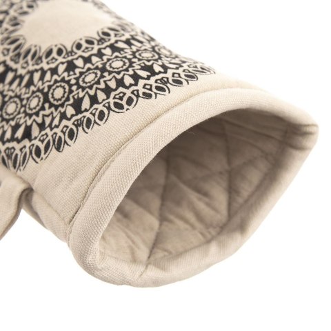 Rękawica kuchenna bawełniana beżowa z magnesem MANDALA 31cm ORION 152198