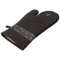 Rękawica kuchenna bawełniana czarna z magnesem SERCE 30cm ORION 152192