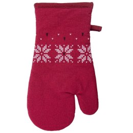 Rękawica kuchenna bawełniana czerwona do ciepłych garnków 31cm ORION 152188
