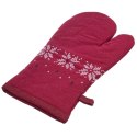 Rękawica kuchenna bawełniana czerwona do ciepłych garnków 31cm ORION 152188